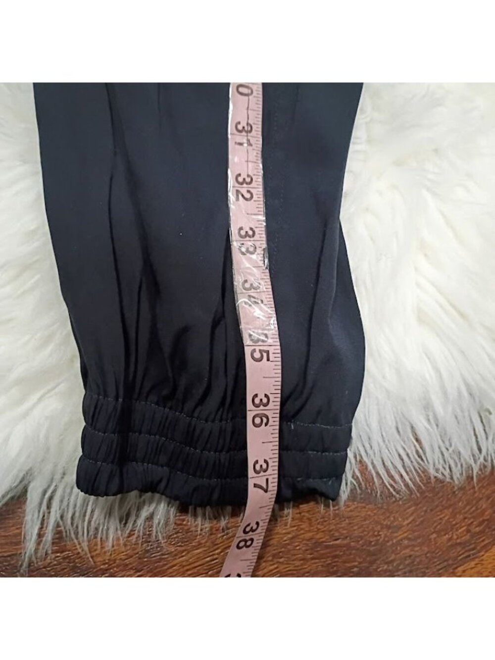 Scanlan Theodore Navy Blue Silk-Blend Relaxed Tapered Pants - Picture 9 of 14